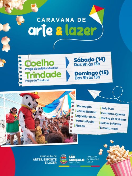 Caravana de Arte e Lazer chega aos bairros Coelho e Trindade 