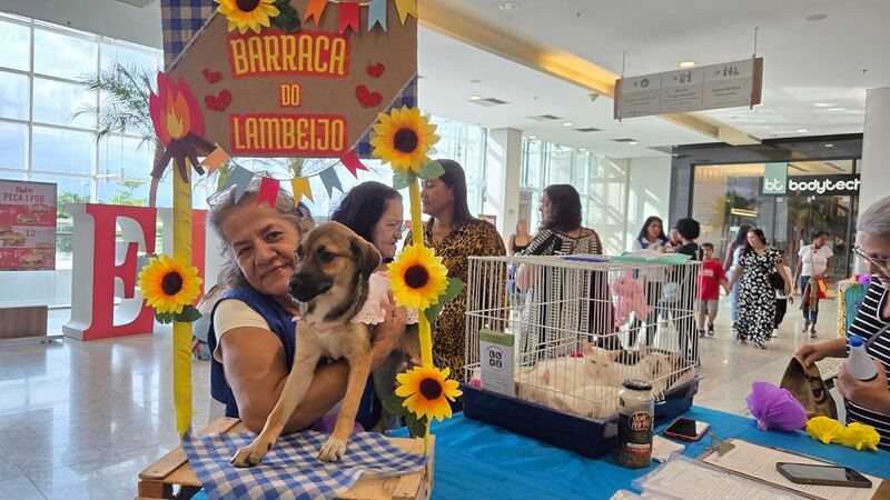 Feira de adoção de animais com tema de festa junina conquista público em Nova Iguaçu
