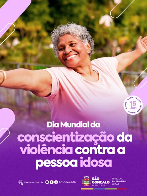 São Gonçalo faz ação no Junho Violeta em defesa dos idosos