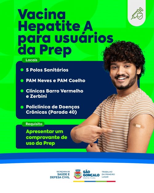 São Gonçalo vacina usuários de Prep contra Hepatite A 