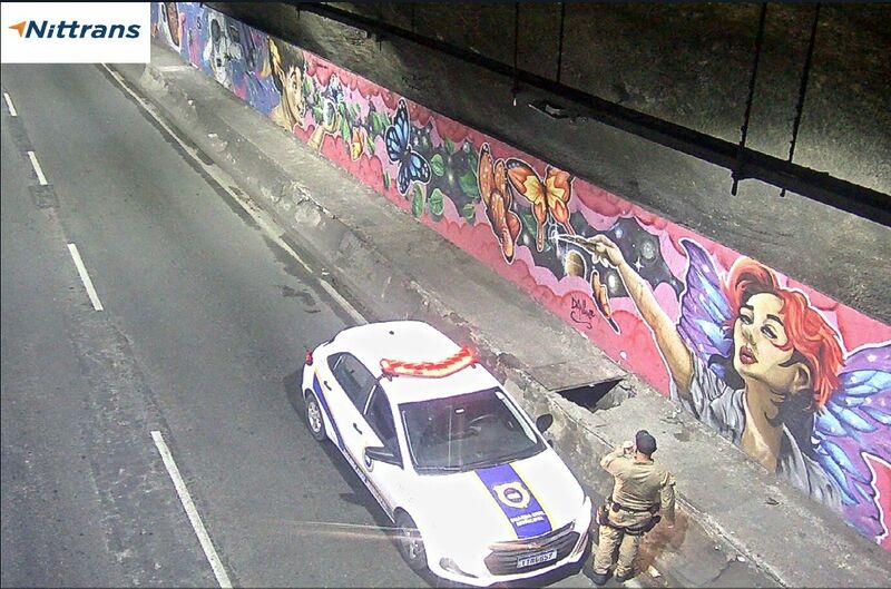 Câmeras da NitTrans flagram furto de cabos no túnel Raul Veiga e três homens são detidos pela Guarda Municipal