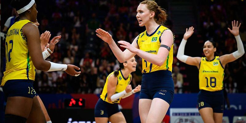 Vôlei: seleção feminina bate Bélgica na 2ª semana da Liga das Nações