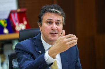 Brasília (DF) 11/07/2025 O ministro da Educação, Camilo Santana, se reúne num café da manhã com jornalistas para falar sobre alfabetização Foto: Fabio Rodrigues-Pozzebom/ Agência Brasil