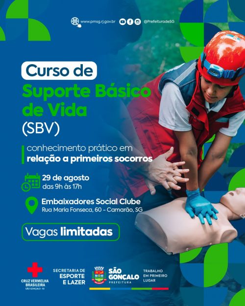 São Gonçalo abre inscrições para o curso de primeiros socorros
