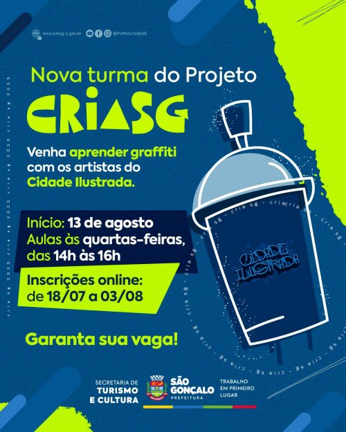 São Gonçalo abre nova turma de Graffiti através do Projeto Cria SG