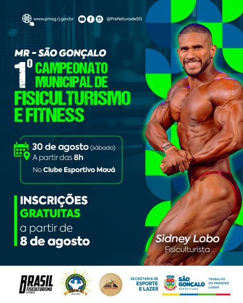 São Gonçalo promove 1º Campeonato Municipal de Fisiculturismo e Fitness