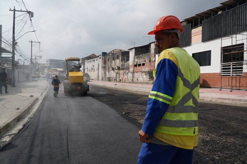 Trecho do MUVI é pavimentado na Estrela do Norte