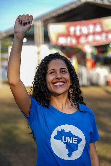 Brasília (DF), 25/07/2025 - Bianca Borges, nova presidente da União Nacional dos Estudantes (UNE). Foto: Karla Boughoff/Divulgação