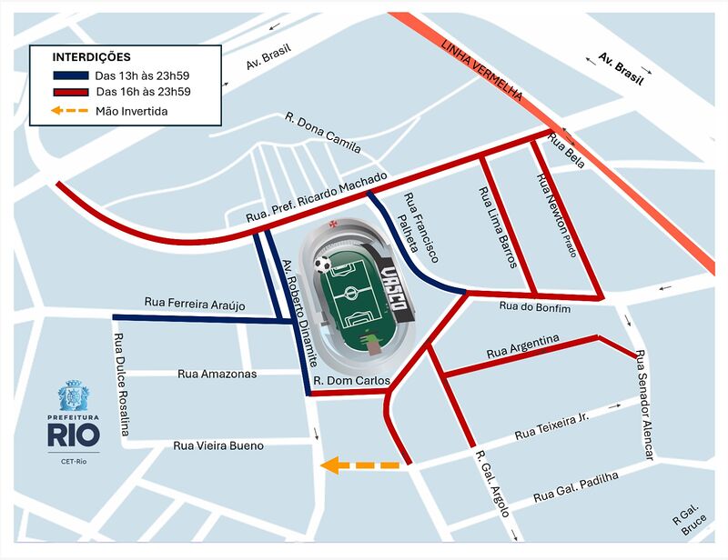 CET-Rio anuncia operação de trânsito para jogo entre Vasco e CSA, pela Copa do Brasil – Prefeitura da Cidade do Rio de Janeiro