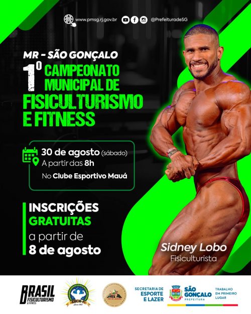 Inscrições abertas para campeonato de fisiculturismo em São Gonçalo
