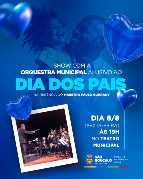 Orquestra Municipal faz show especial de Dia dos Pais nesta sexta-feira (08)
