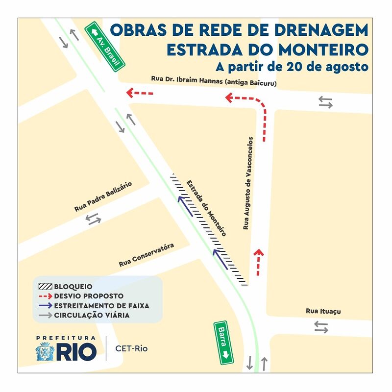 Ruas de Campo Grande terão interdições para obras de drenagem – Prefeitura da Cidade do Rio de Janeiro