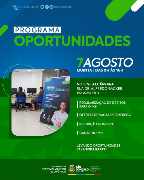São Gonçalo encaminha gonçalenses para vagas de emprego nesta quinta-feira (7)