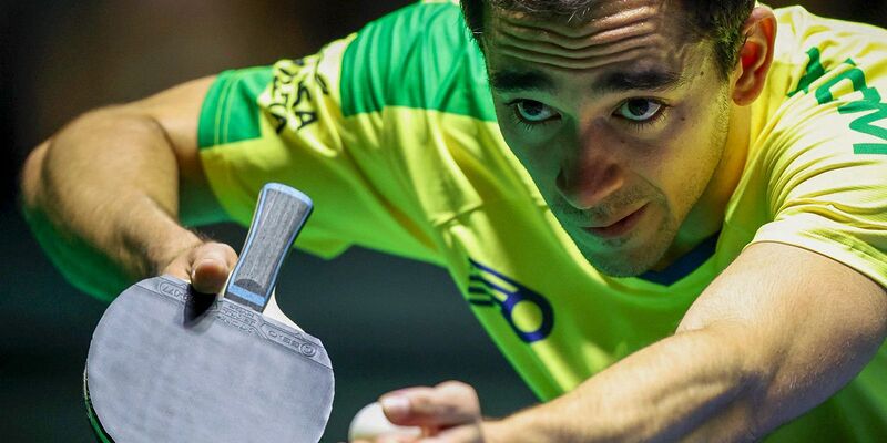Hugo Calderano pega alemão Benedikt Duda na final em Foz do Iguaçu