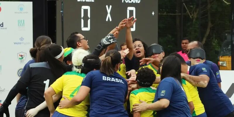 Estreante, Brasil avança às semifinais do Mundial de futebol de cegas