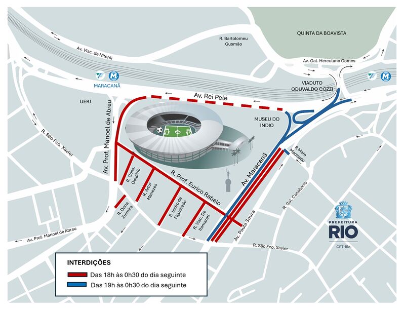 CET-Rio anuncia esquema de trânsito para jogo entre Flamengo e Cruzeiro, no Maracanã – Prefeitura da Cidade do Rio de Janeiro