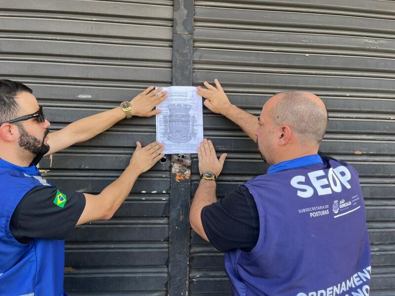 Posturas interdita dois estabelecimentos comerciais em São Gonçalo