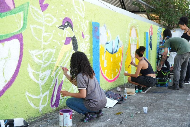 Alunos do curso de graffiti encerram aulas do CRIA SG com atividade prática 