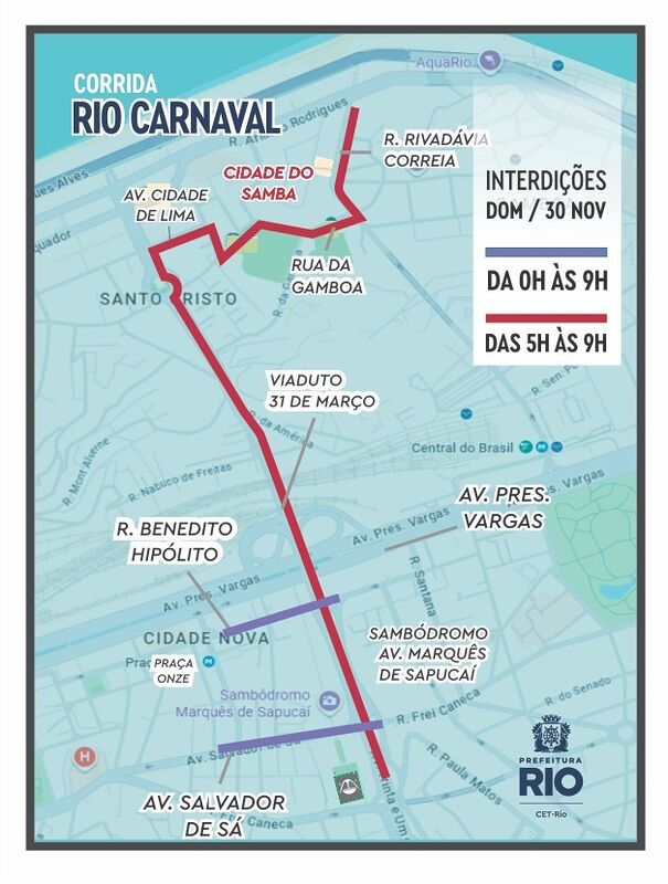CET-Rio implanta operação de trânsito para a Corrida Rio Carnaval neste domingo – Prefeitura da Cidade do Rio de Janeiro