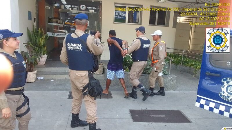 Guardas prendem flanelinha por lesão corporal, em São Cristóvão – Prefeitura da Cidade do Rio de Janeiro