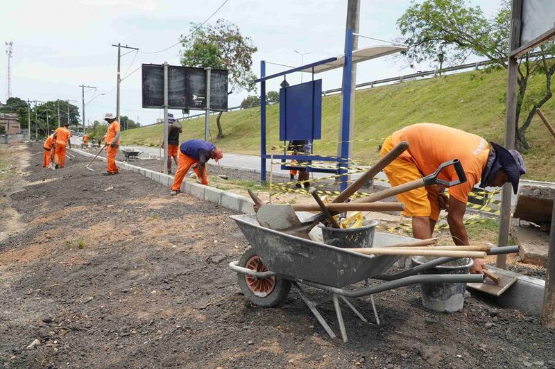Prefeitura realiza obra de revitalização em acesso a São Gonçalo no Porto do Rosa