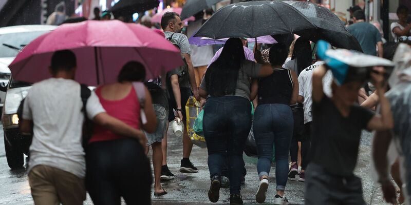 Capitais do Centro-Sul terão hoje chuvas e ventania
