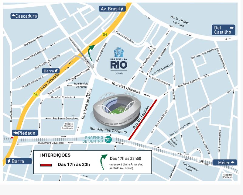 CET-Rio implanta operação de trânsito para jogo Botafogo x Volta Redonda no Nilton Santos – Prefeitura da Cidade do Rio de Janeiro