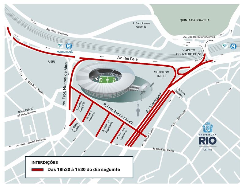 CET-Rio monta operação de trânsito no Maracanã para Flamengo x Vasco – Prefeitura da Cidade do Rio de Janeiro