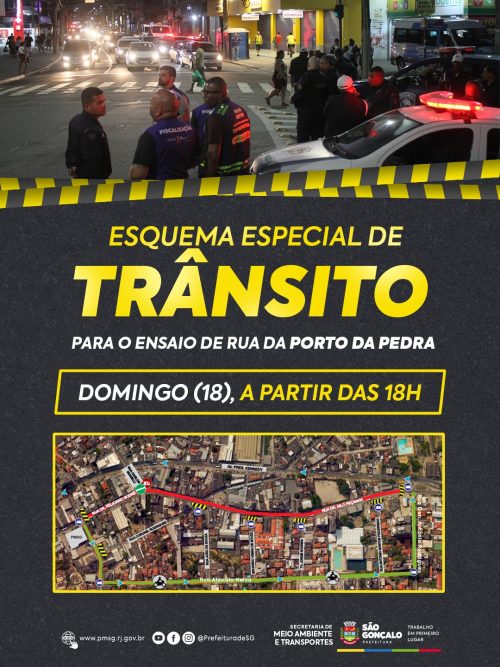 Prefeitura realiza alterações no trânsito do Centro para ensaio da Porto da Pedra