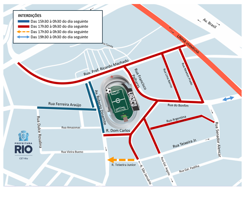 CET-Rio monta esquema de trânsito para Vasco e Bahia em São Januário – Prefeitura da Cidade do Rio de Janeiro