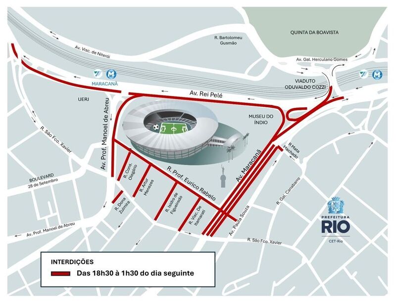 CET-Rio monta operação de trânsito no entorno do Maracanã para jogo entre Flamengo e Lanús – Prefeitura da Cidade do Rio de Janeiro