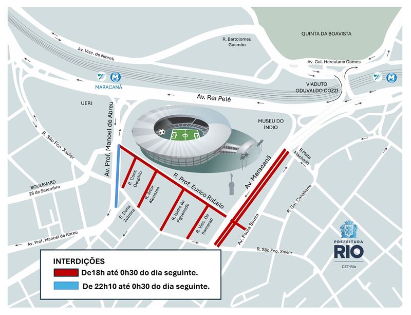 Flamengo x Madureira: CET-Rio implanta operação de trânsito no Maracanã – Prefeitura da Cidade do Rio de Janeiro