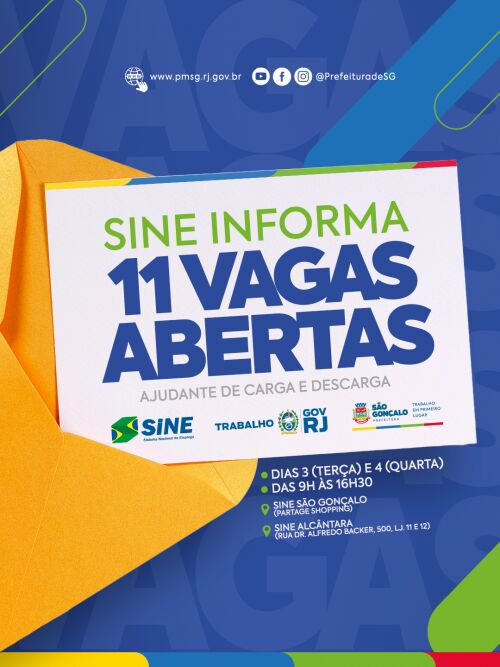 São Gonçalo oferece vagas de emprego para ajudante de carga e descarga em estaleiro