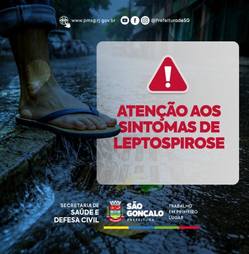 Saúde de São Gonçalo alerta para sintomas de leptospirose      