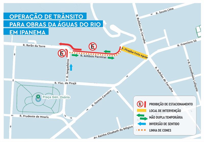 CET-Rio implanta operação de trânsito para obras de concessionária em Ipanema – Prefeitura da Cidade do Rio de Janeiro
