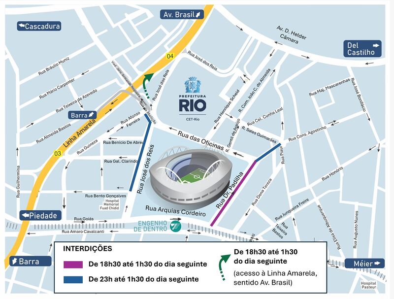 CET-Rio realiza operação de trânsito para jogo entre Botafogo e Barcelona no Estádio Nilton Santos – Prefeitura da Cidade do Rio de Janeiro