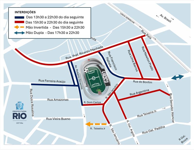 CET-Rio realiza operação de trânsito para jogo entre Vasco e Palmeiras em São Januário – Prefeitura da Cidade do Rio de Janeiro