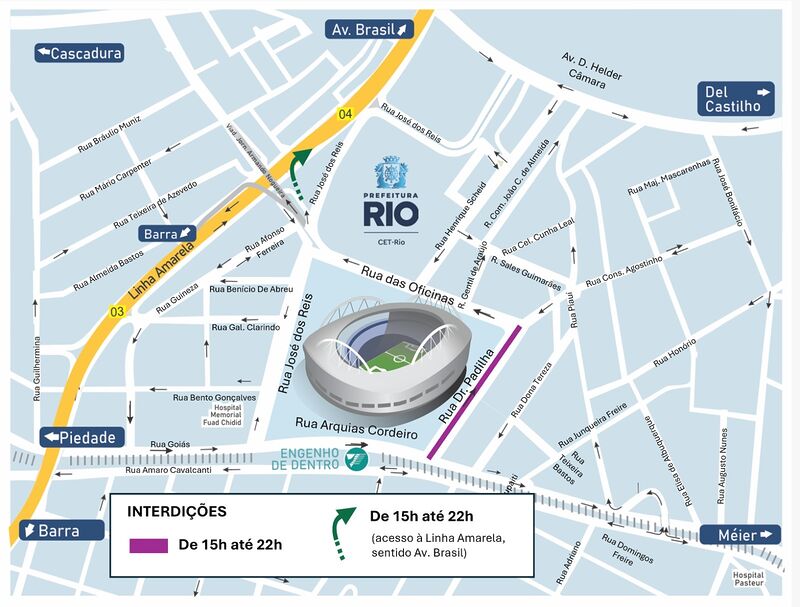 Partida entre Botafogo e Bangu terá operação de trânsito no entorno do Nilton Santos – Prefeitura da Cidade do Rio de Janeiro