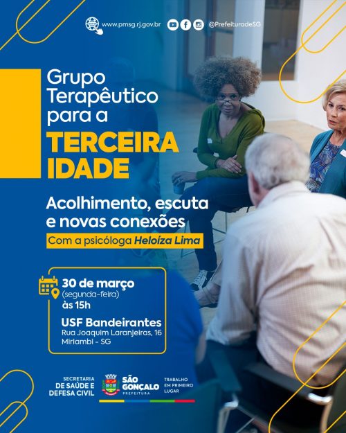 São Gonçalo cria grupo terapêutico para idosos