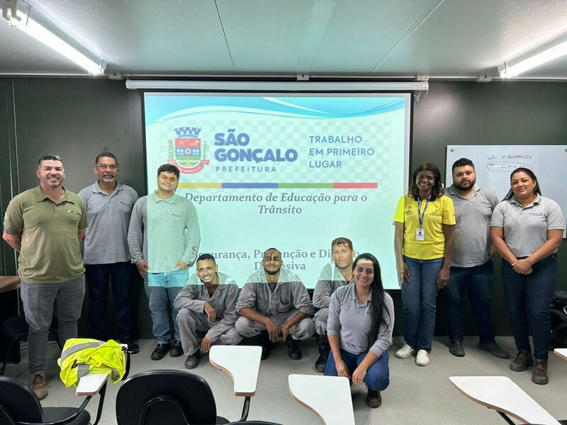 São Gonçalo promove ação de conscientização no trânsito para funcionários do EcoParque São Gonçalo