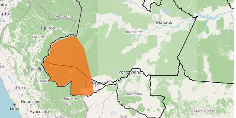 Inmet emite alerta laranja para chuvas em municípios do Acre