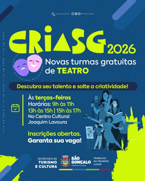 CRIA SG abre inscrição para novas turmas de teatro 