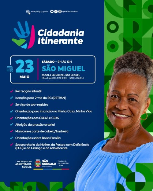 Cidadania Itinerante acontece em São Miguel no próximo sábado