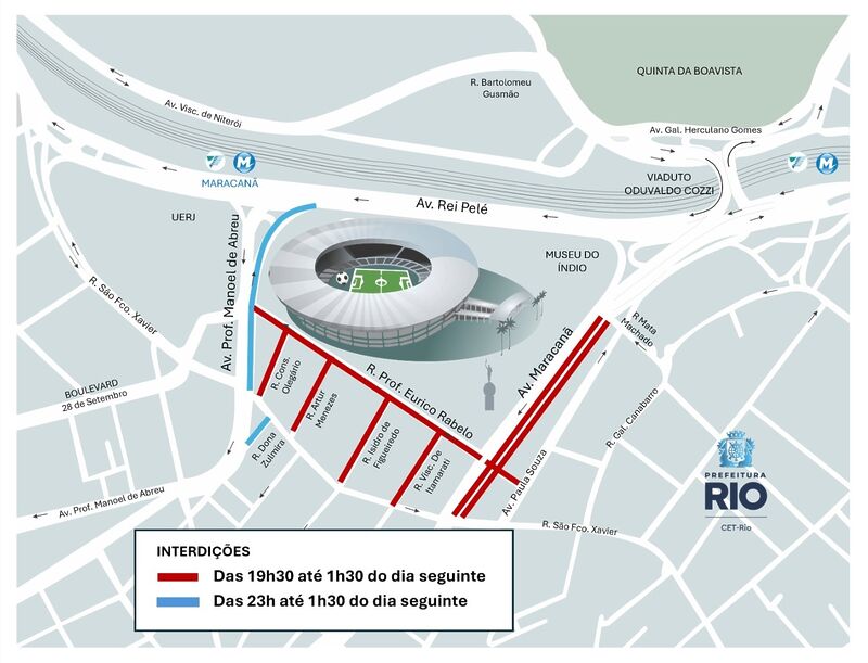 Região do Maracanã terá mudanças no trânsito para Fluminense x Operário-PR – Prefeitura da Cidade do Rio de Janeiro