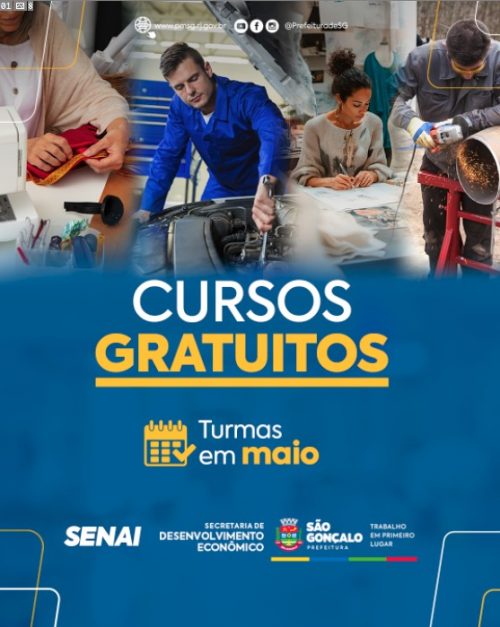 São Gonçalo oferece 140 vagas para cursos profissionalizantes gratuitos