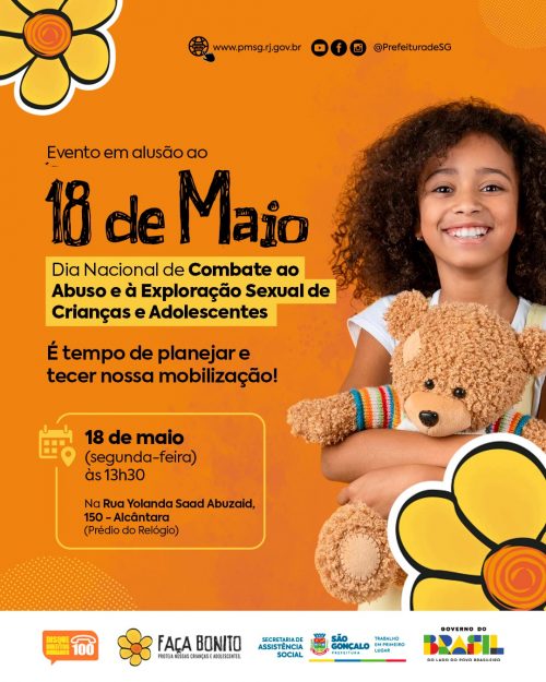São Gonçalo vai realizar ação de conscientização sobre cuidado com crianças e adolescentes