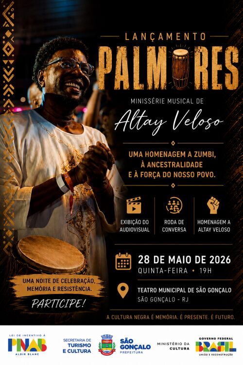 Teatro Municipal recebe o lançamento de ‘Palmares’, obra audiovisual de Altay Veloso
