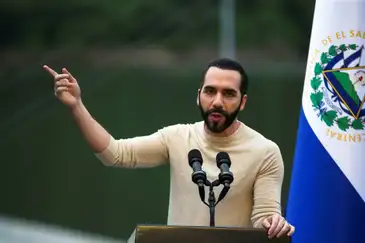 REUTERS/Jose Cabezas/Arquivo/Proibida reprodução Nayib Bukele, presidente de El Salvador, em 19 de outubro de 2023 — Foto: REUTERS/Jose Cabezas/Arquivo/Proibida reprodução