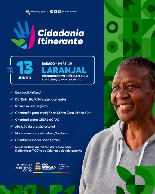 Cidadania Itinerante acontece no bairro Laranjal neste sábado