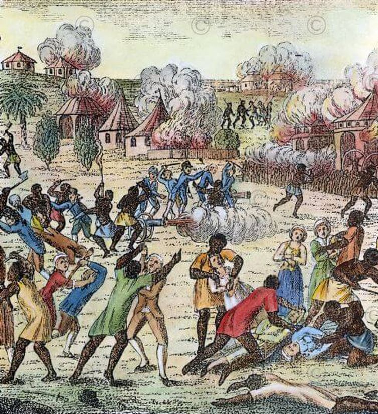 A história vetada pela Fifa em camisa da Copa - Revolução do Haiti: a história vetada pela Fifa em camisa da Copa
Uniforme da seleção caribenha retratava batalha pela independência. Na foto de cerca de 1797 que representa as limitações da liberdade da democracia francesa em solo haitiano. Foto: Archives départementales de la Gironde.